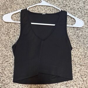 Athleta Black V-Neck Tank Top